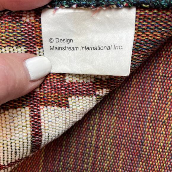 Christmas Snowman Tapestry Table Runner White Red Mainstream Intl 13"x74" - Picture 2 of 6